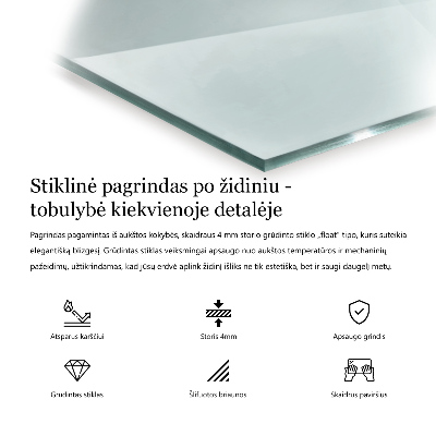 Rettangolare vetro sotto stufa in vetro trasparente