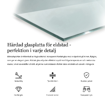 Rettangolare vetro sotto stufa in vetro trasparente