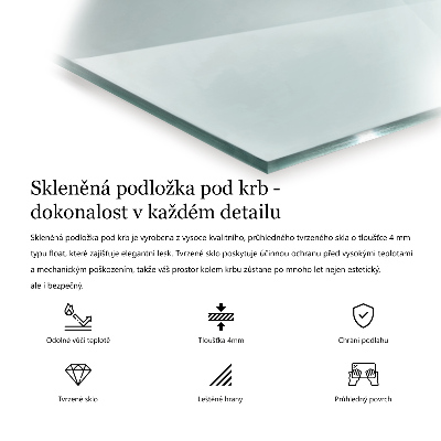 Rettangolare vetro sotto stufa in vetro trasparente