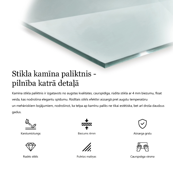 Rettangolare vetro sotto stufa in vetro trasparente