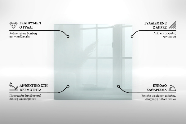 Rettangolare vetro sotto stufa in vetro trasparente