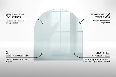 Vetro sotto stufa semicircolare trasparente