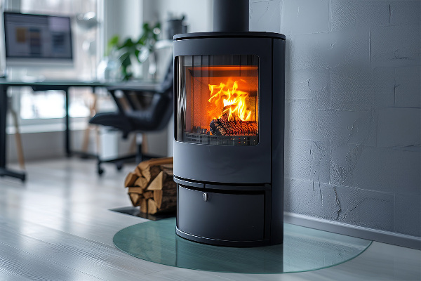 Vetro sotto stufa semicircolare trasparente