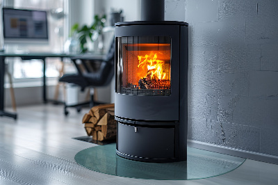 Vetro sotto stufa semicircolare trasparente