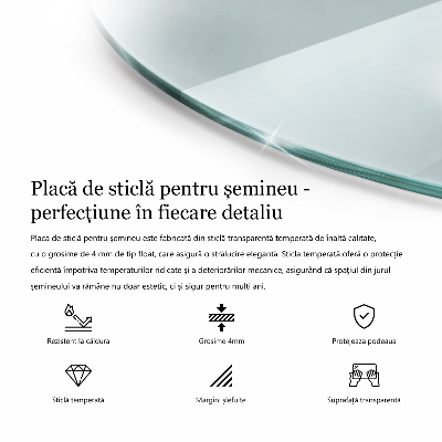 Vetro sotto stufa semicircolare trasparente