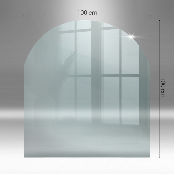 Vetro sotto stufa semicircolare trasparente
