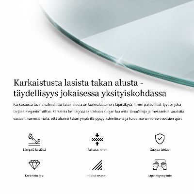 Vetro sotto stufa semicircolare trasparente