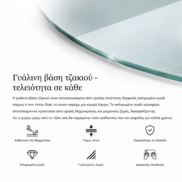 Lastra in vetro per caminetto a quarto di cerchio trasparente