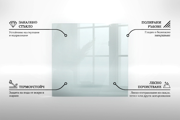 Vetro sotto stufa esagonale in vetro trasparente