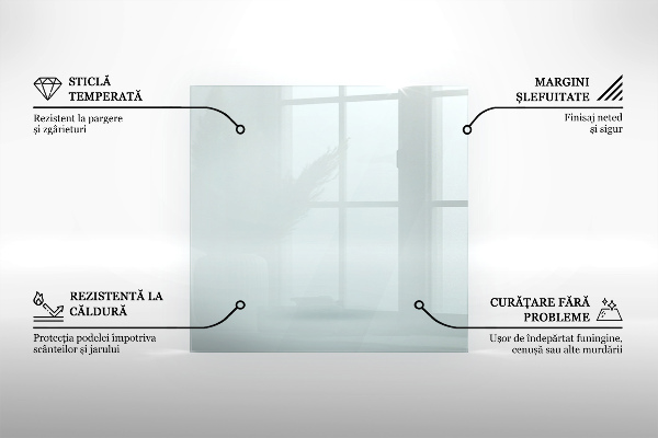 Vetro sotto stufa esagonale in vetro trasparente