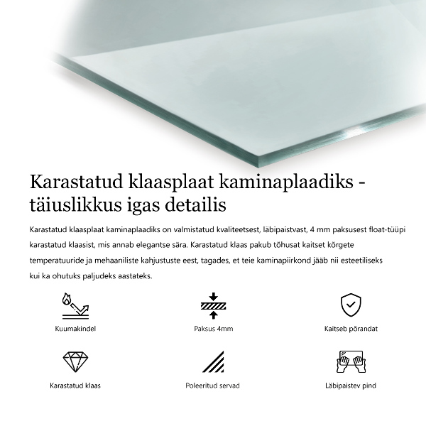 Vetro sotto stufa esagonale in vetro trasparente