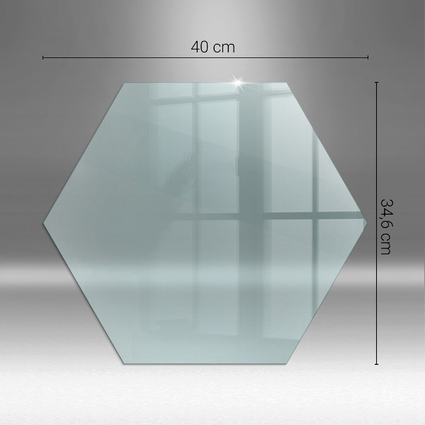 Vetro sotto stufa esagonale in vetro trasparente