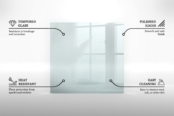 Vetro sotto stufa esagonale in vetro trasparente