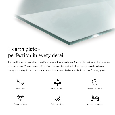 Vetro sotto stufa esagonale in vetro trasparente