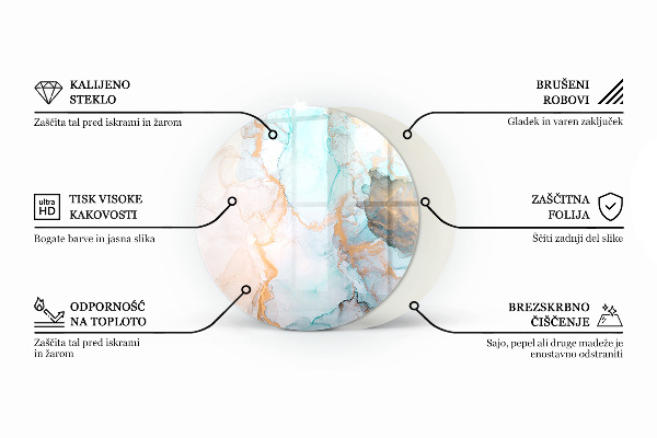 Vetro sotto il camino con texture di pietra naturale