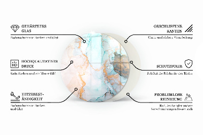 Vetro sotto il camino con motivo a geometria tridimensionale