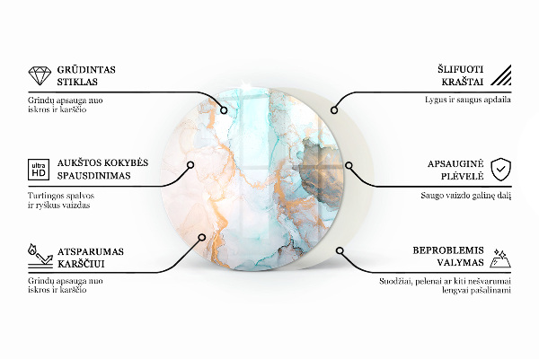 Vetro sotto il camino con motivo a geometria tridimensionale