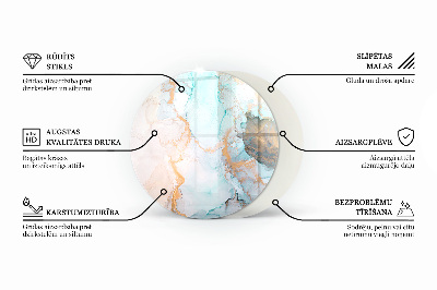 Vetro sotto il camino con motivo a geometria tridimensionale