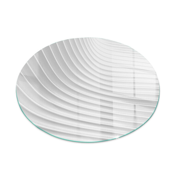 Vetro sotto il camino rotondo Onde di linee delicate