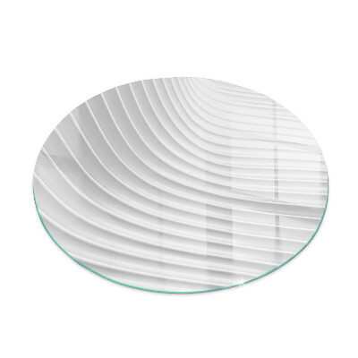 Vetro sotto il camino rotondo Onde di linee delicate