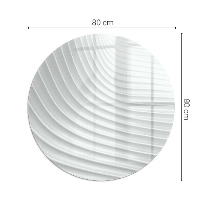 Vetro sotto il camino rotondo Onde di linee delicate