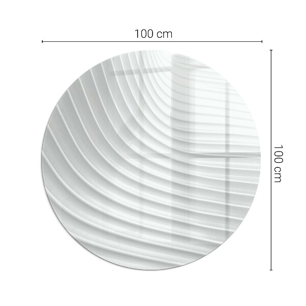 Vetro sotto il camino rotondo Onde di linee delicate