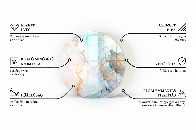 Vetro sotto il camino con motivo a nuvola astratta in vetro