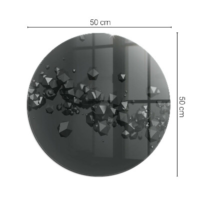 Vetro sotto il camino con motivo a nuvola astratta in vetro