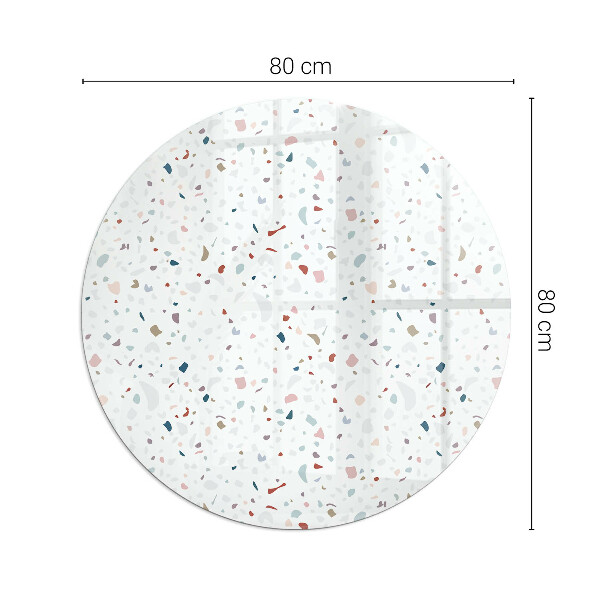 Vetro sotto il camino rotondo con motivo di piccole forme