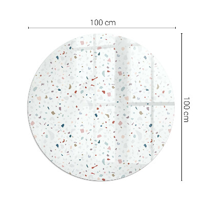 Vetro sotto il camino rotondo con motivo di piccole forme
