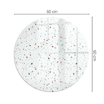 Vetro sotto il camino rotondo con motivo di piccole forme