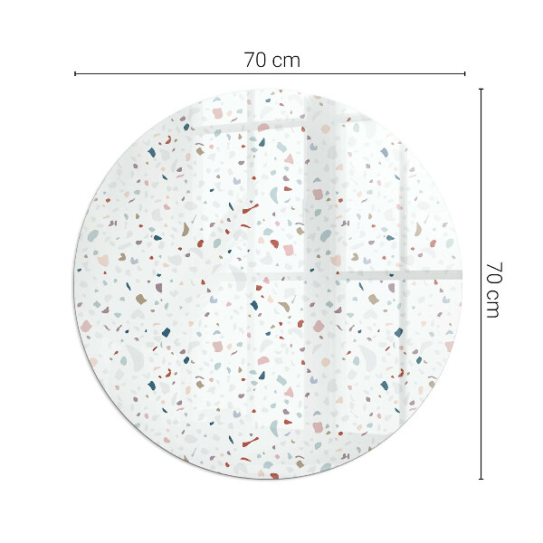 Vetro sotto il camino rotondo con motivo di piccole forme