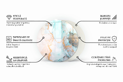 Vetro sotto il camino rotondo con una texture di sfondo astratta
