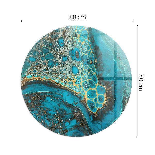 Vetro sotto il camino con motivo organico astratto