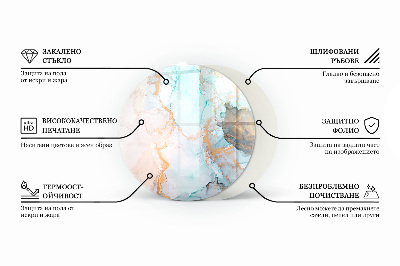 Vetro sotto il camino con motivo organico astratto
