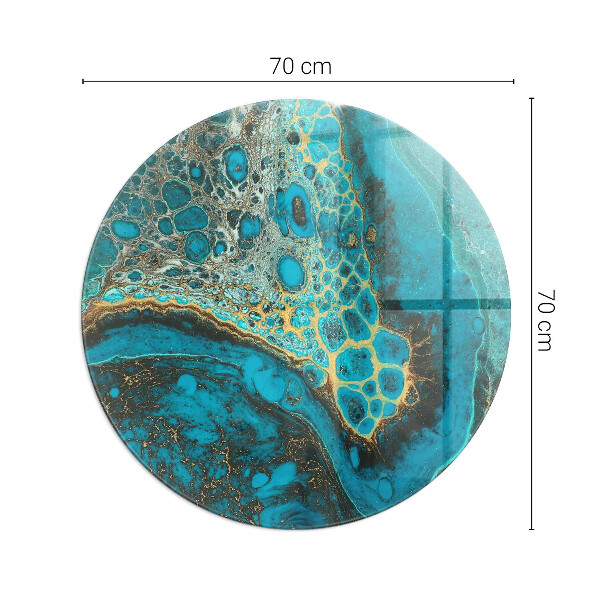 Vetro sotto il camino con motivo organico astratto