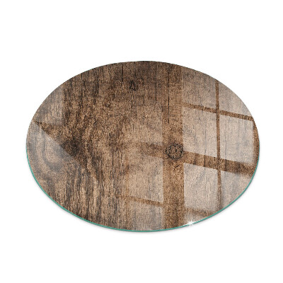 Vetro sotto il camino con motivo ad effetto legno naturale