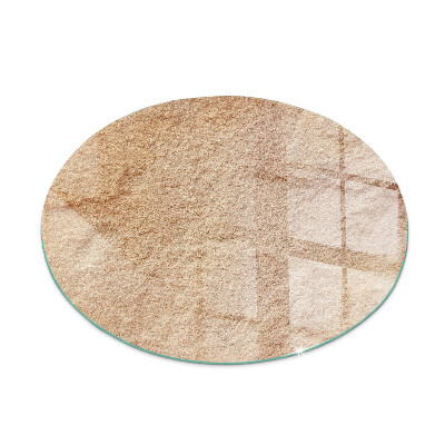 Vetro sotto il camino rotondo Texture di pietra naturale