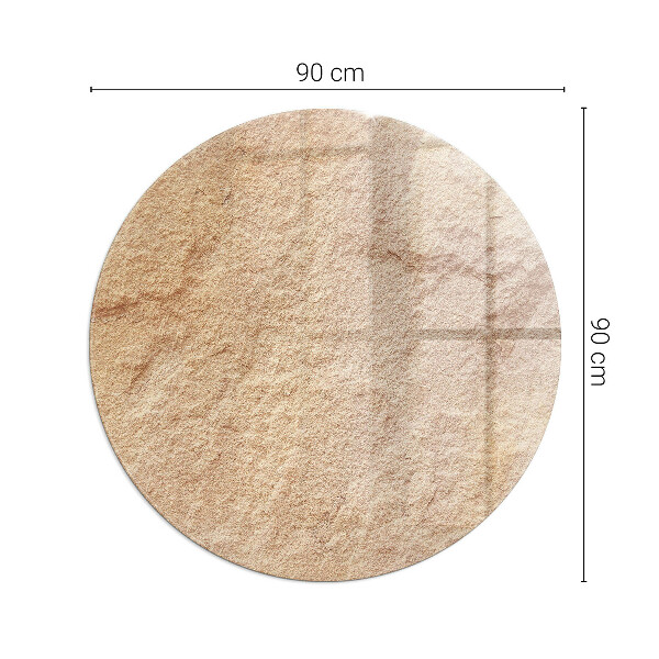 Vetro sotto il camino rotondo Texture di pietra naturale