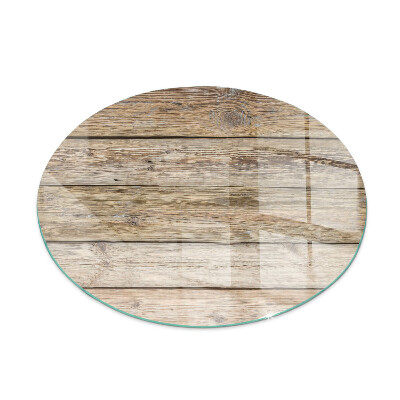 Vetro sotto il camino Tavola di legno nel layout