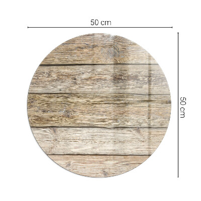 Vetro sotto il camino Tavola di legno nel layout