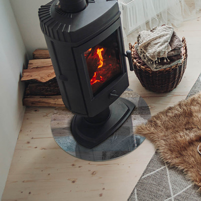 Vetro sotto il camino rotondo in diverse tonalità