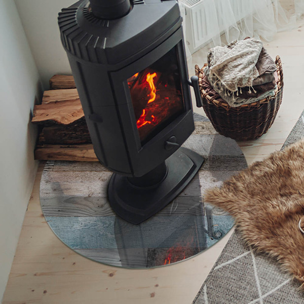 Vetro sotto il camino rotondo in diverse tonalità