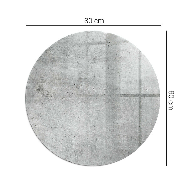 Vetro sotto il camino con struttura in calcestruzzo grezzo