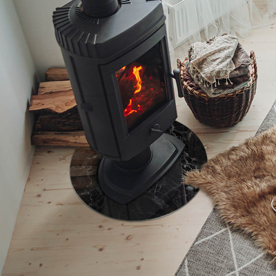 Vetro sotto il camino con elegante motivo marmorizzato