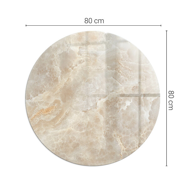 Vetro sotto il camino rotondo Motivo in pietra naturale