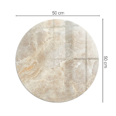 Vetro sotto il camino rotondo con motivo in pietra naturale