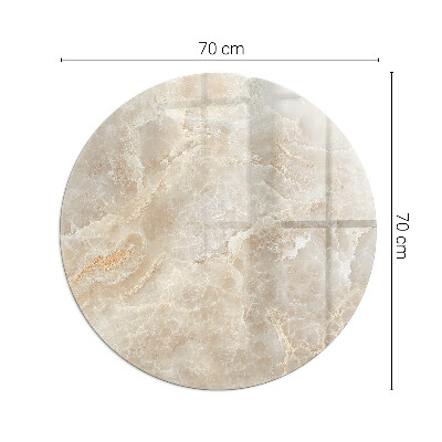 Vetro sotto il camino rotondo con motivo in pietra naturale