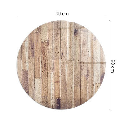 Vetro sotto il camino Tavola di legno nel layout
