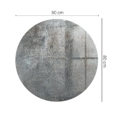 Vetro sotto il camino rotondo Texture superficiale grezza